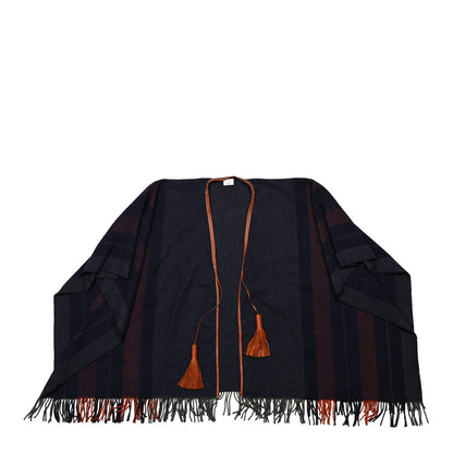 Hermes Merino Wool Cashmere Rocabar Poncho Gris 2 of 6