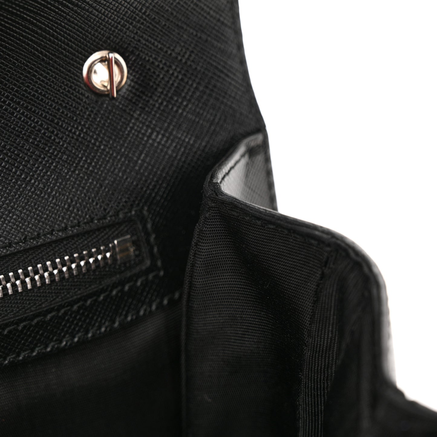 Hammered Calfskin Vara Bow Chain Flap Crossbody Black