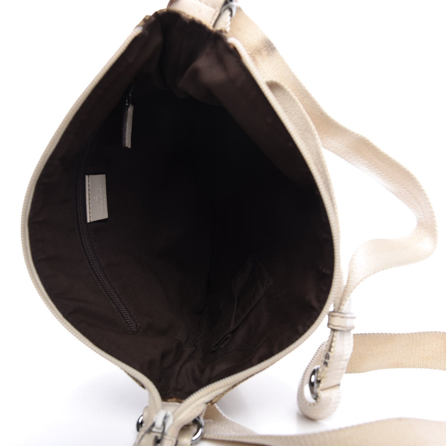 Monogram Calfskin Perforated Medium Flat Messenger Bag Off White