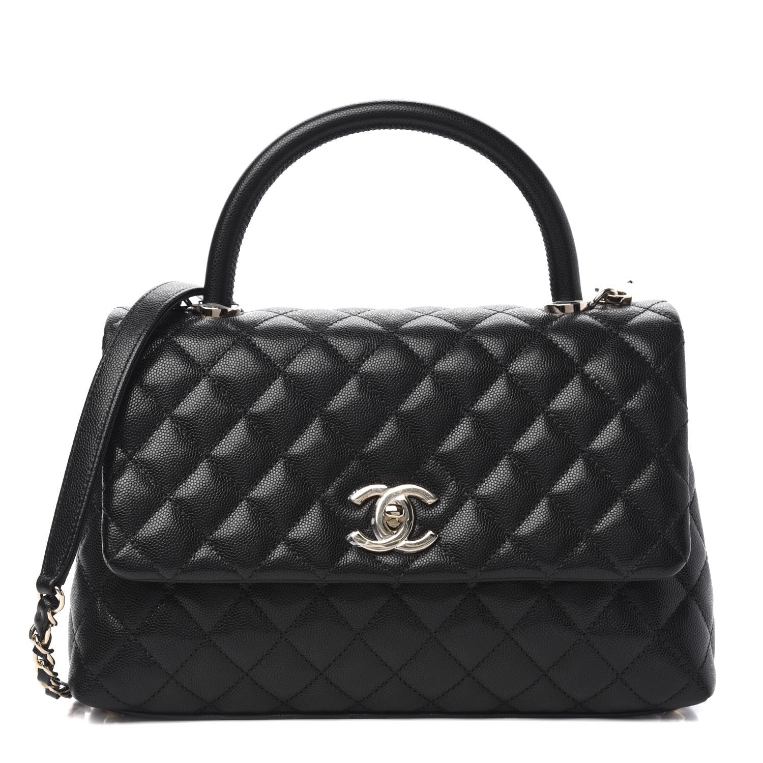 Chanel Caviar Quilted Small Coco Handle Flap Black 1 of 10