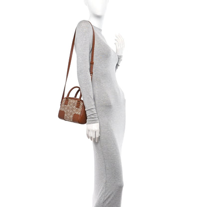 Loewe Jacquard Anagram Calfskin Mini Amazona 16 Square Bag Tan 3 of 9