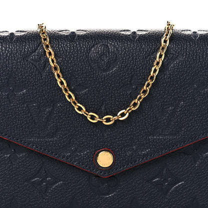 Louis Vuitton Empreinte Pochette Felicie Chain Wallet Marine Rouge 8 of 10