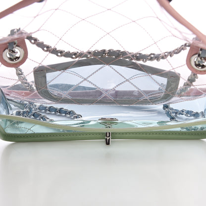 Chanel Lambskin PVC Quilted Mini Coco Splash Flap Blue Green 5 of 12