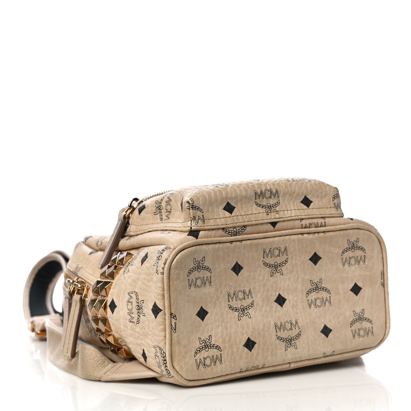 Visetos Side Stud Mini Stark Backpack Beige