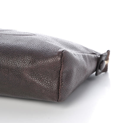 Chanel Caviar Timeless CC Cosmetic Pouch Brown 16 of 17