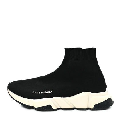 Balenciaga Technical 3D Recycled Knit Womens Speed Sneakers 40 Black White 1 of 9