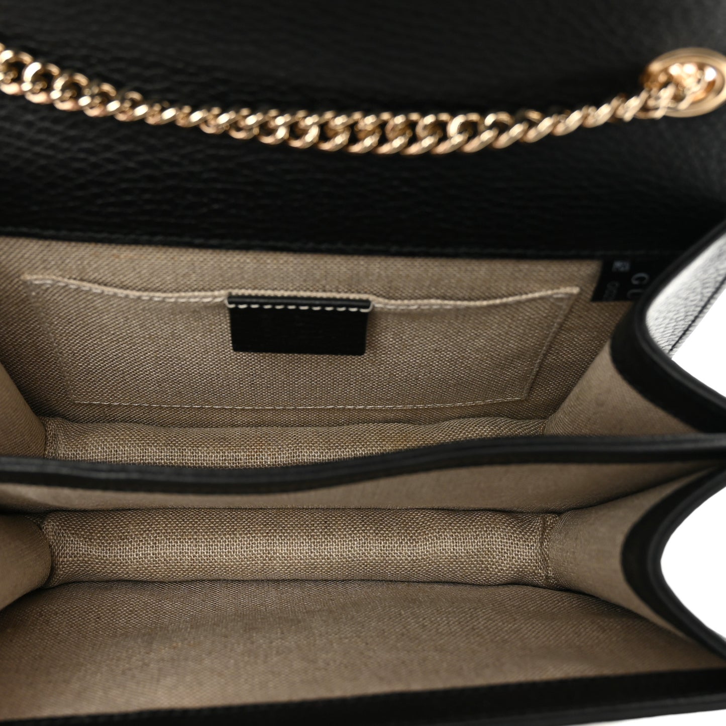 Dollar Calfskin Small Interlocking G Shoulder Bag Black
