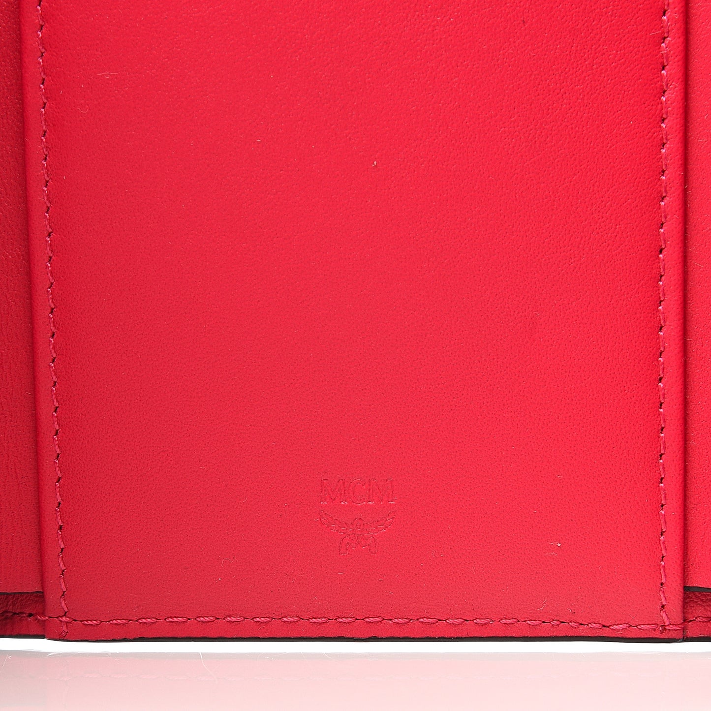 Patent Monogram Three Fold Wallet Red