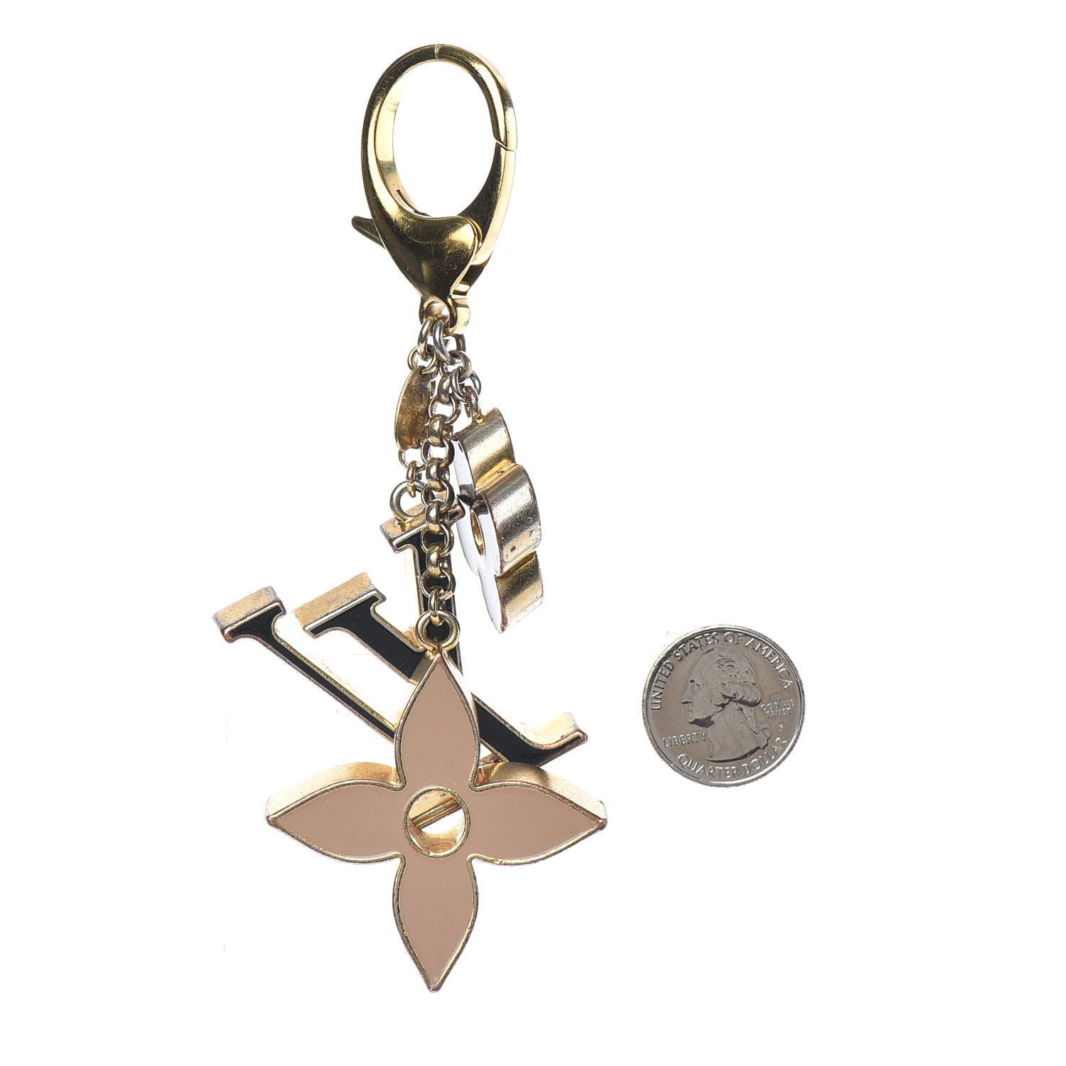Louis Vuitton Fleur De Monogram Bag Charm Dore 2 of 3