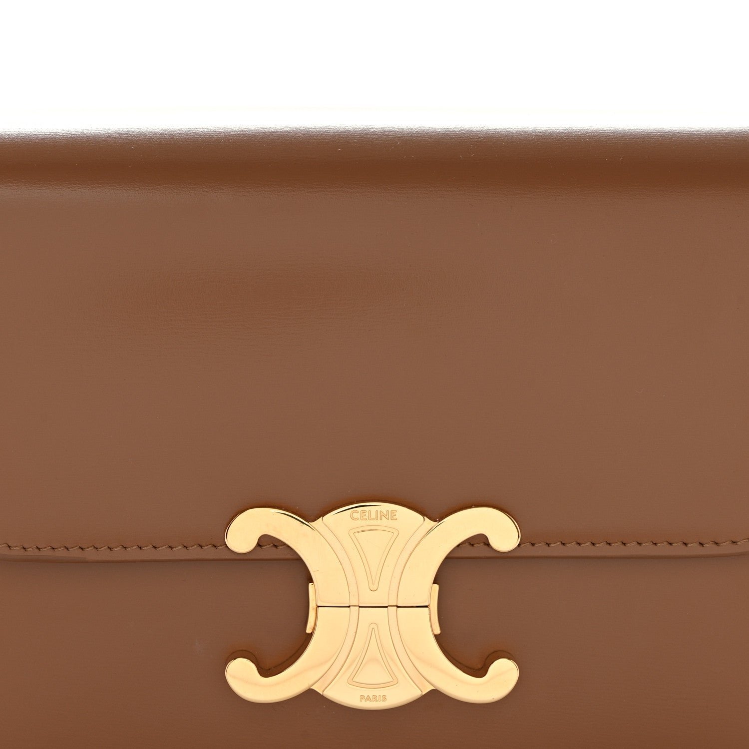 Celine Shiny Calfskin Teen Triomphe Bronze 8 of 15