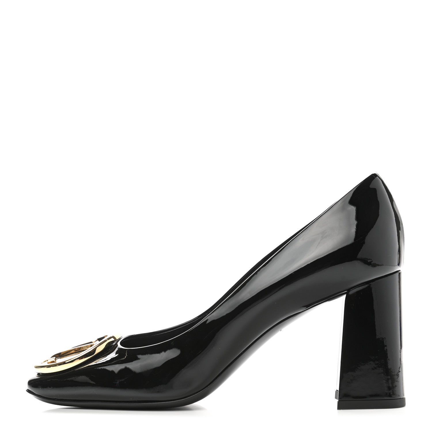 Louis Vuitton Patent Calfskin Madeleine Pumps 38.5 Black 1 of 8
