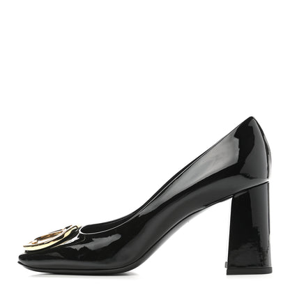 Louis Vuitton Patent Calfskin Madeleine Pumps 38.5 Black 1 of 8