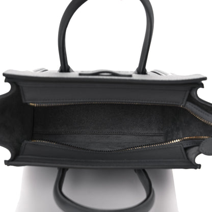 Celine Drummed Calfskin Nano Luggage Kohl 5 of 10