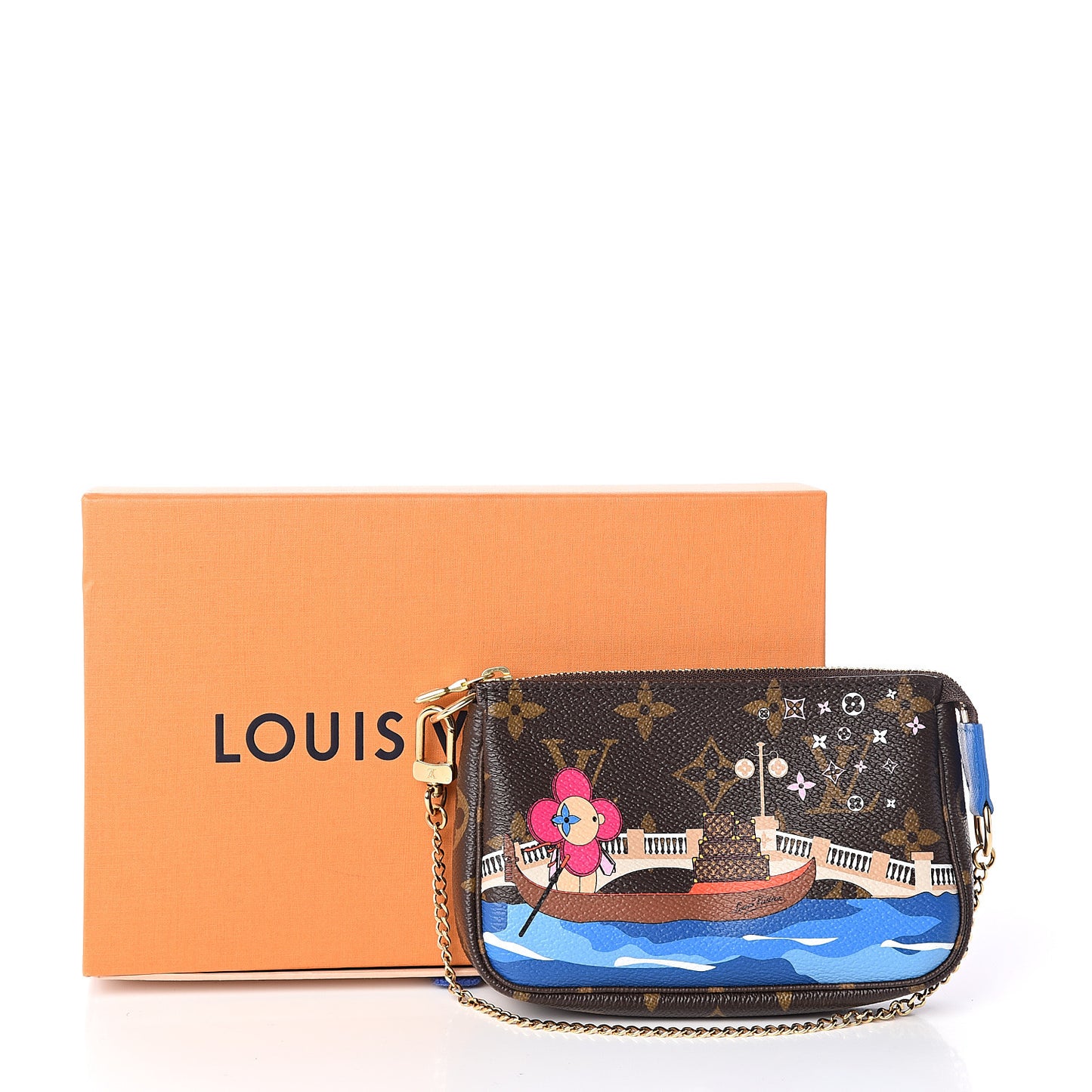Monogram 2019 Christmas Animation Mini Venice Pochette Accessories Blue