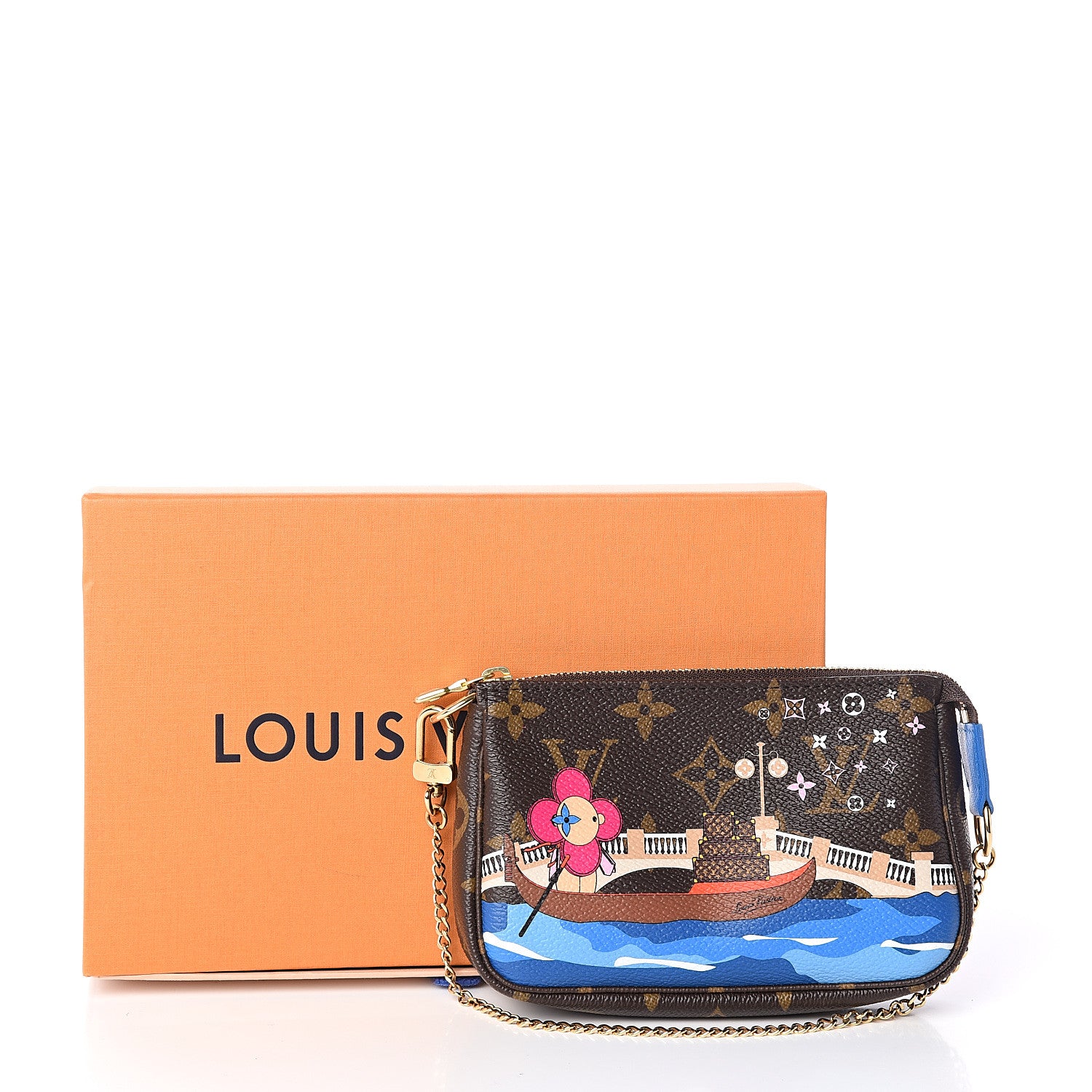 Louis Vuitton Monogram 2019 Christmas Animation Mini Venice Pochette Accessories Blue 8 of 8
