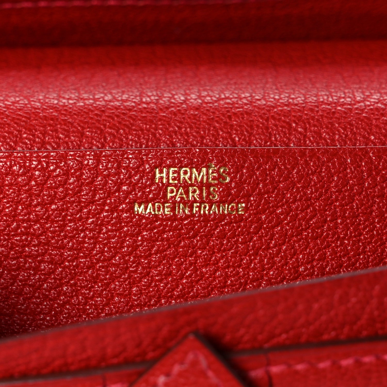 Hermes Chevre Mysore Bearn Gusset Wallet Rouge Vif 6 of 10