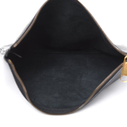 Gucci Pebbled Calfskin Medium Logo Portfolio Clutch Black 5 of 11