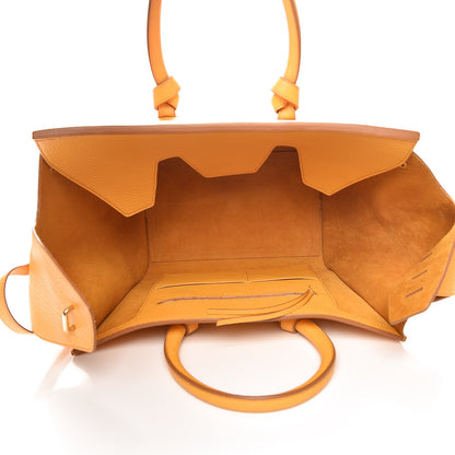 Celine Crisped Calfskin Small Tie Knot Tote Saffron 6 of 11