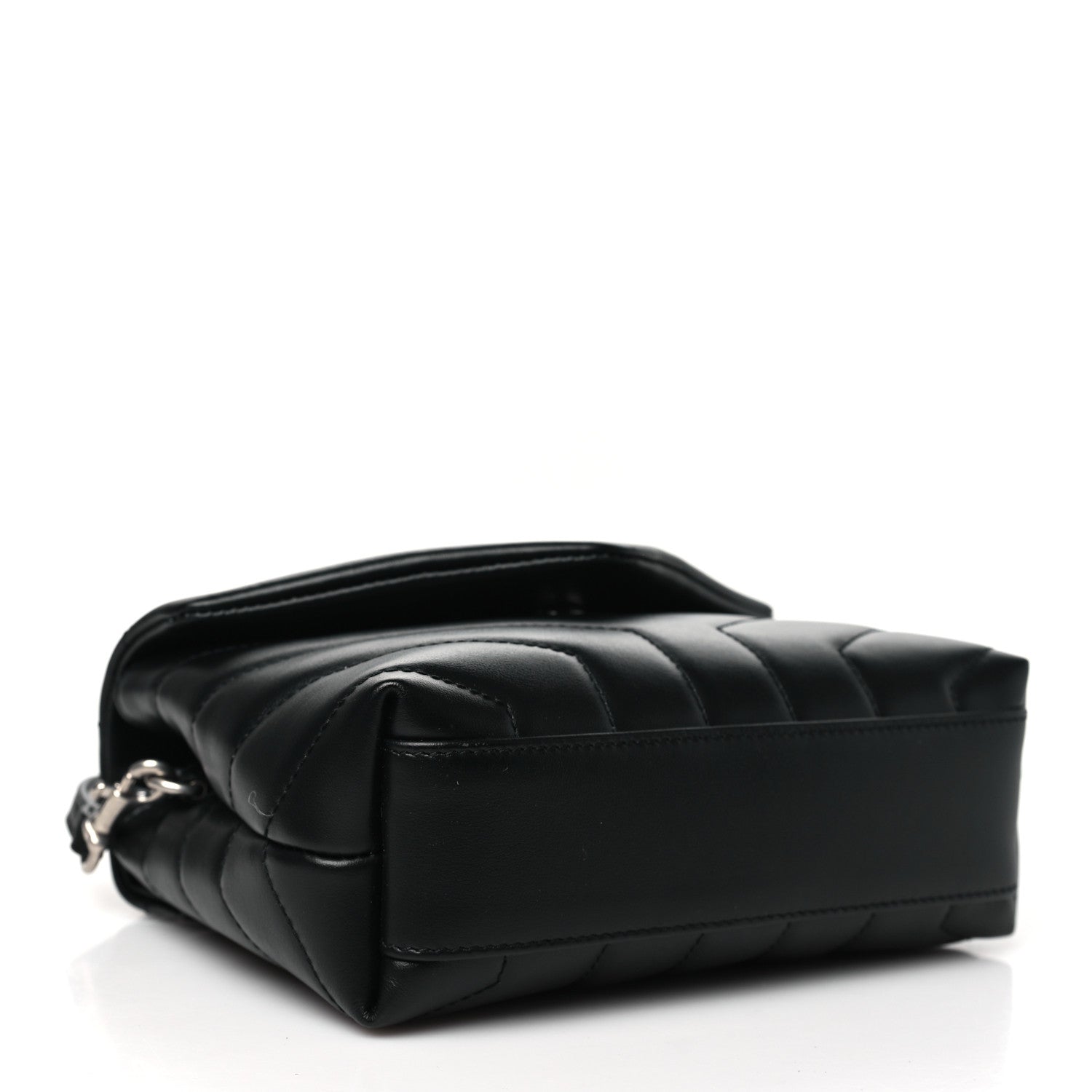 Saint Laurent Calfskin Y Quilted Monogram Toy Loulou Crossbody Bag Black 4 of 11