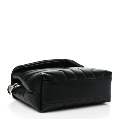 Saint Laurent Calfskin Y Quilted Monogram Toy Loulou Crossbody Bag Black 4 of 11