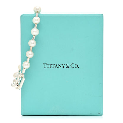Tiffany Sterling Silver Pearl 7-8mm HardWear Bracelet 4 of 4