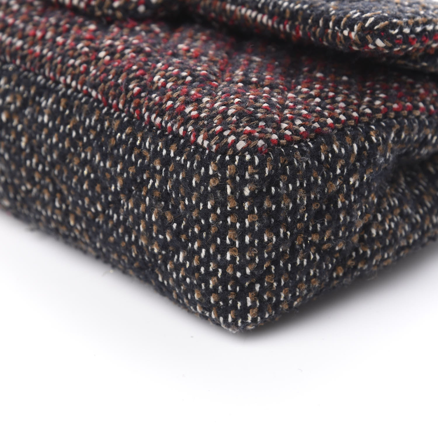 Chanel Tweed Quilted Medium Double Flap Multicolor 9 of 10