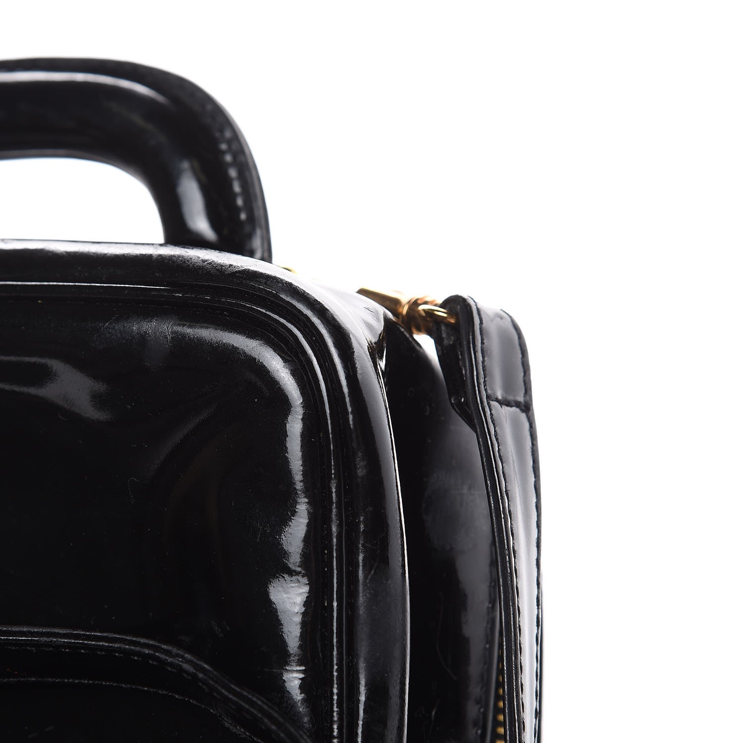 Chanel Patent CC Vanity Cosmetic Case Black 12 of 15