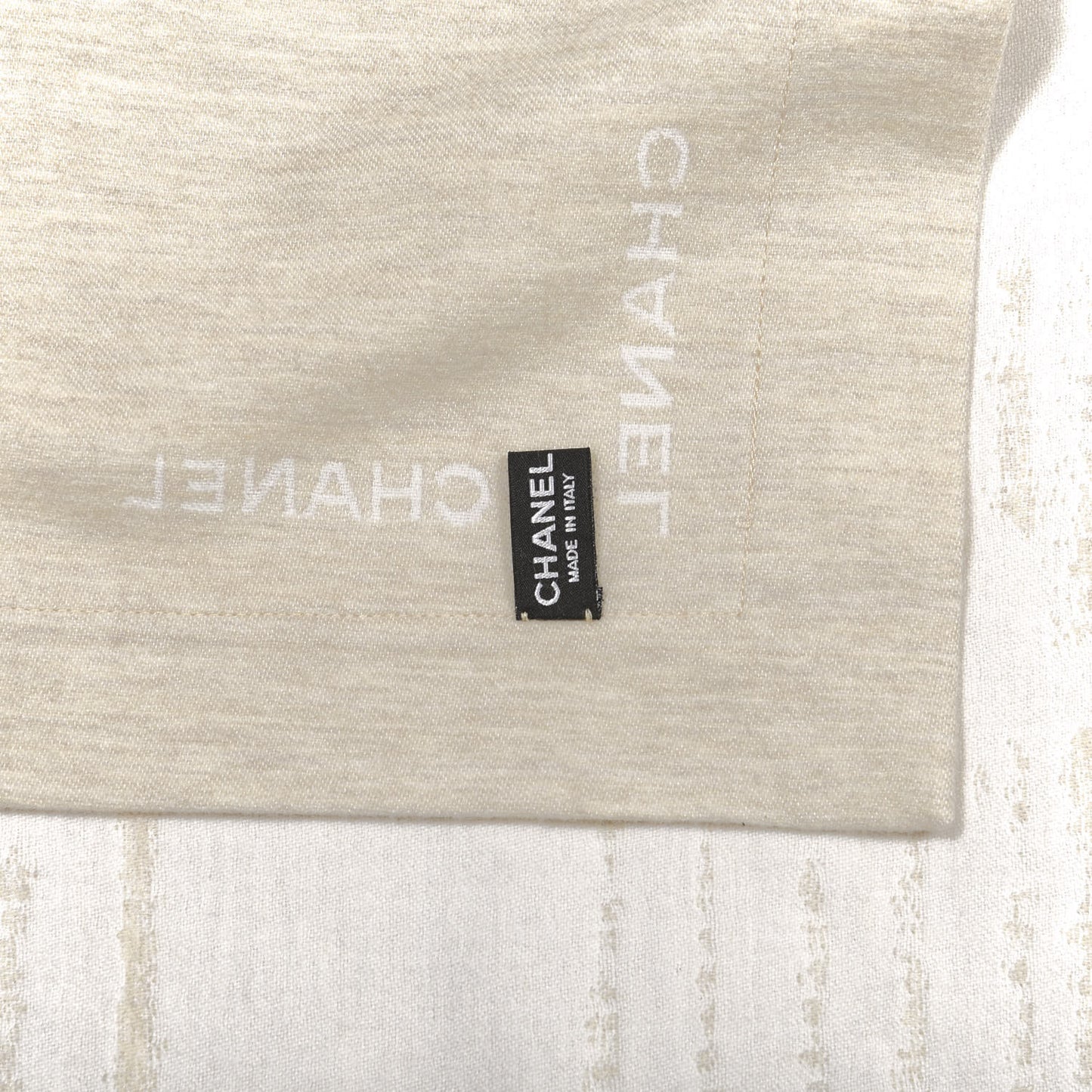 Wool Silk Lightweight Throw Blanket Beige