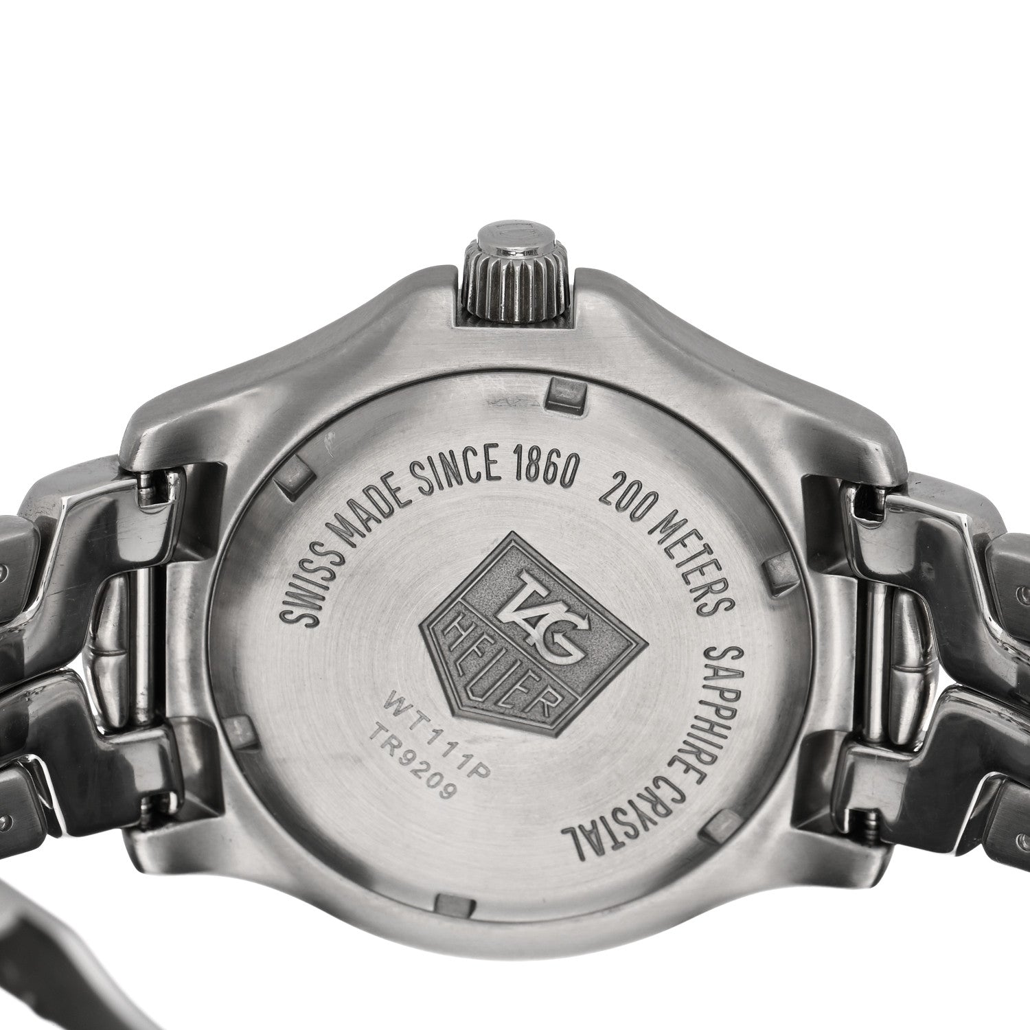 Tag Heuer Stainless Steel Diamond Bezel 41mm Link Quartz Watch Black WT111P 4 of 4