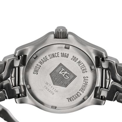 Tag Heuer Stainless Steel Diamond Bezel 41mm Link Quartz Watch Black WT111P 4 of 4