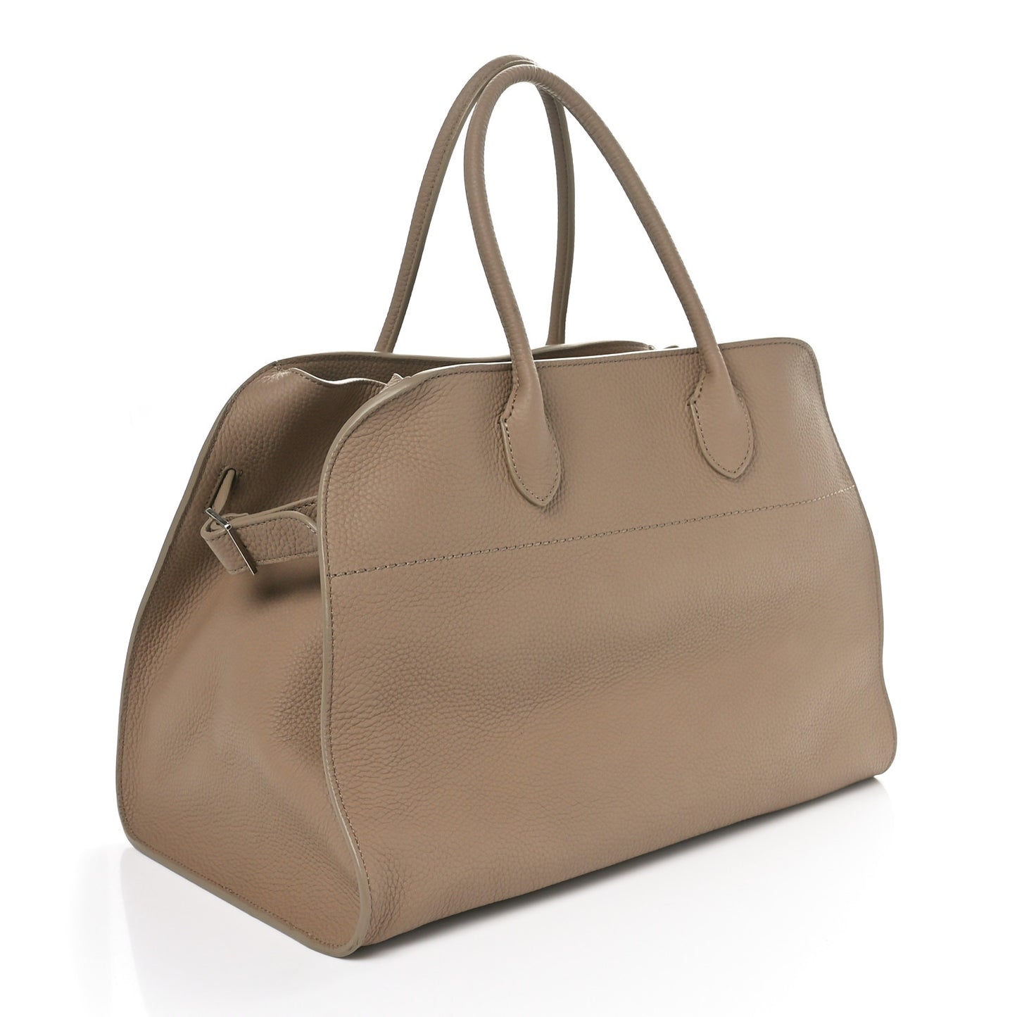 Matte Grained Calfskin Soft Margaux 15 Dark Taupe