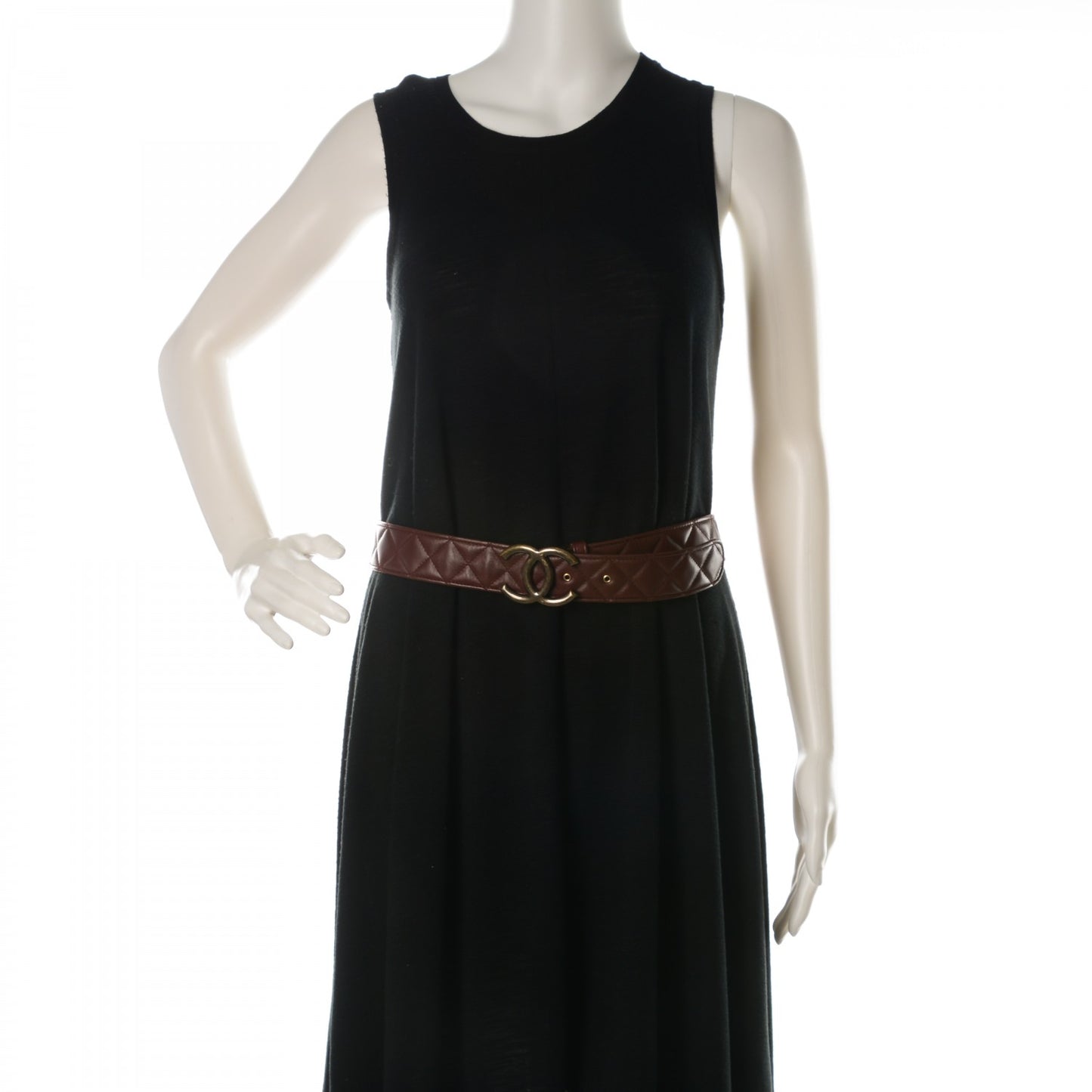Lambskin Quilted CC Belt 90 36 Bordeaux
