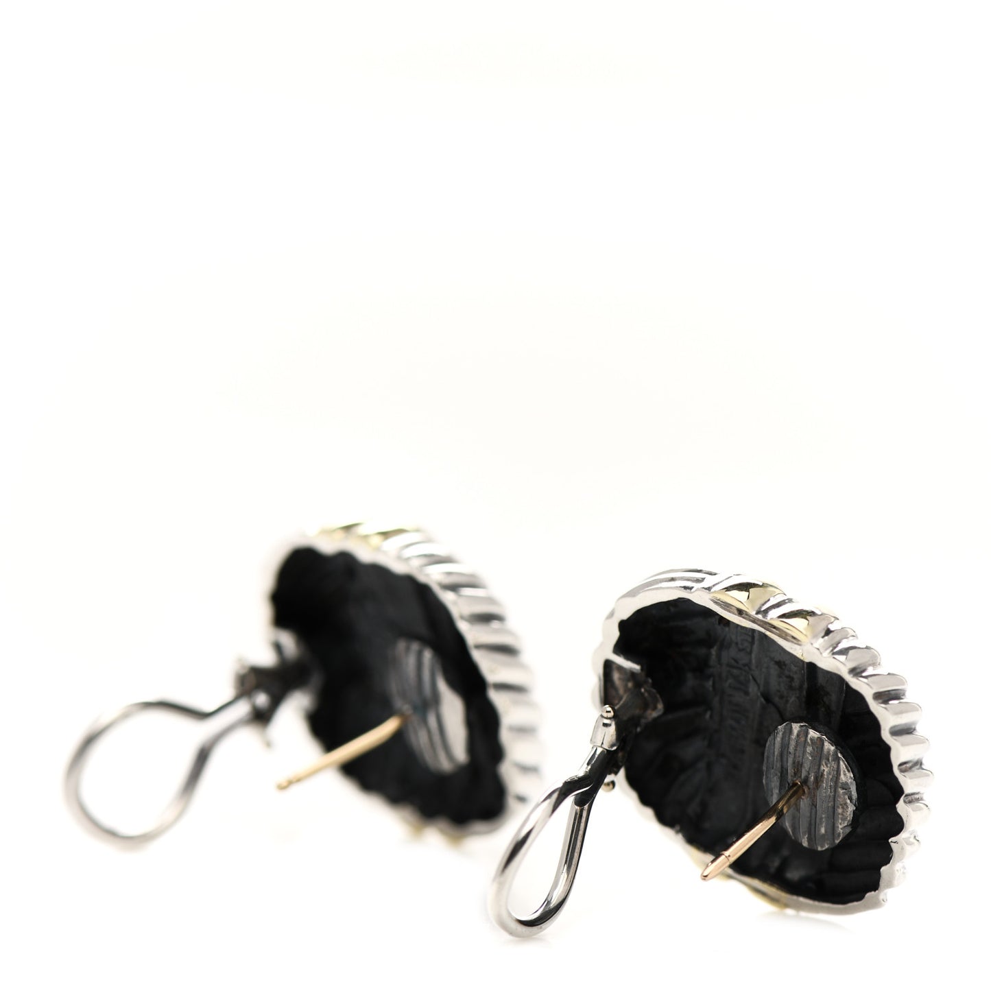 Sterling Silver 14K Yellow Gold Square Cable Earrings