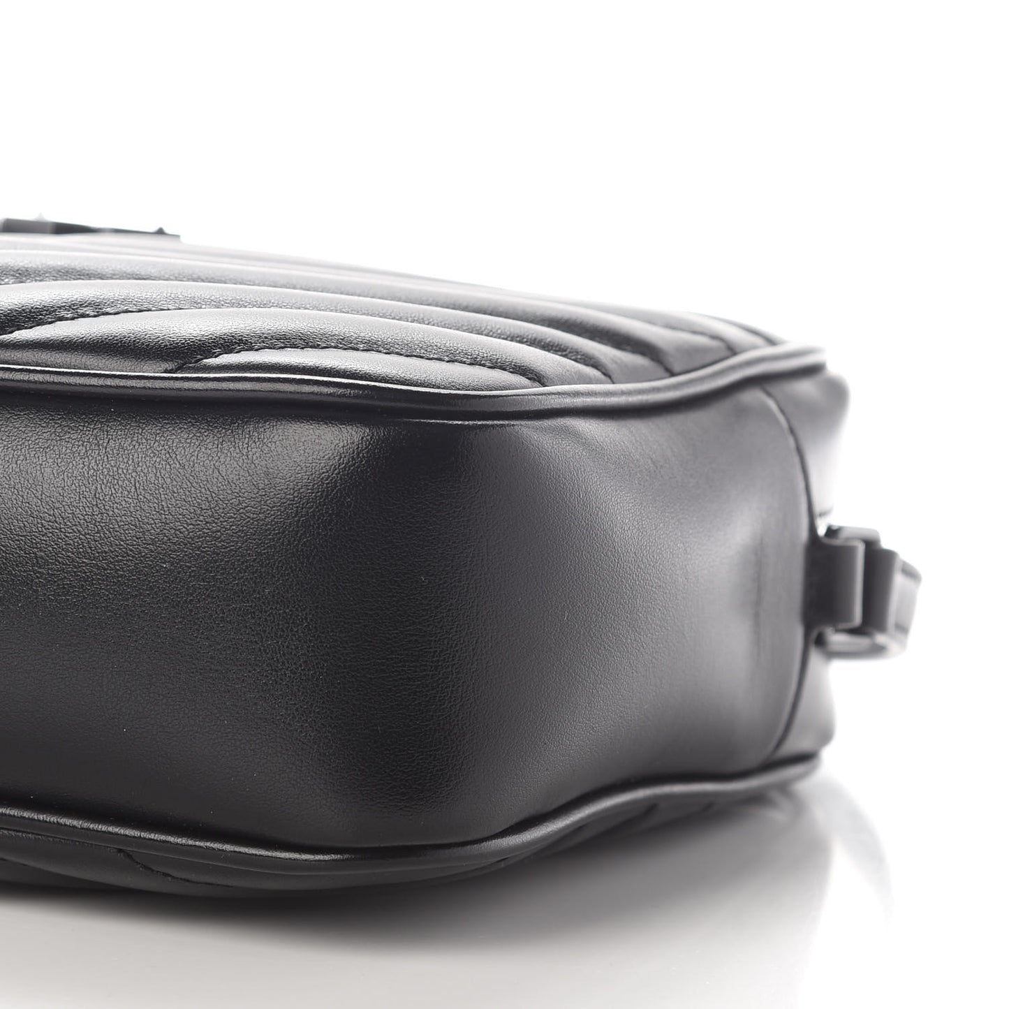 Calfskin Matelasse Monogram Lou Camera Bag Black