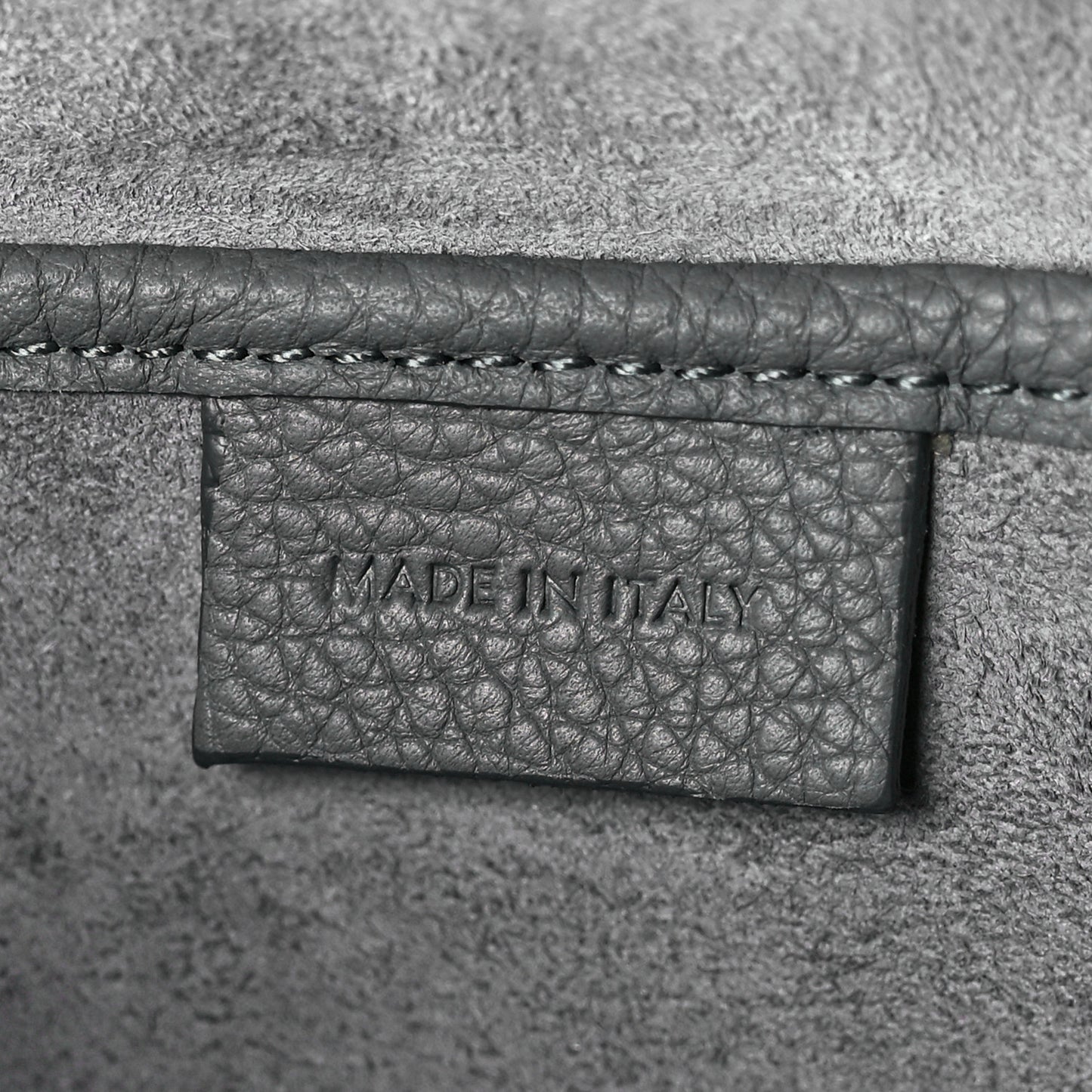 Drummed Calfskin Nano Luggage Kohl