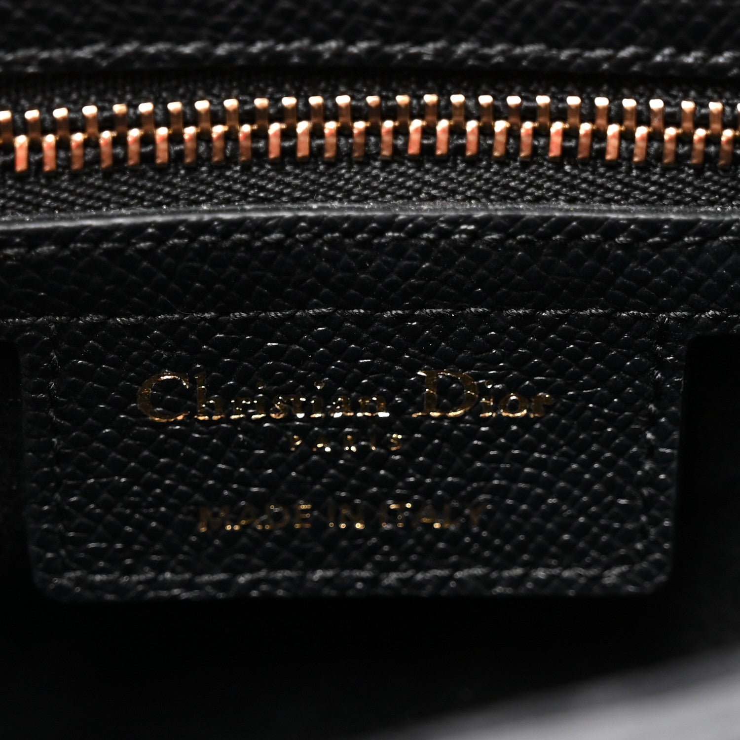 Christian Dior Grained Calfskin Saddle Bag With Strap Black 6 of 10