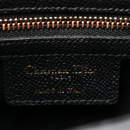 Christian Dior Grained Calfskin Saddle Bag With Strap Black 6 of 10