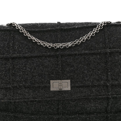 Chanel Wool Quilted 2.55 Reissue 227 Flap Grey 8 of 10