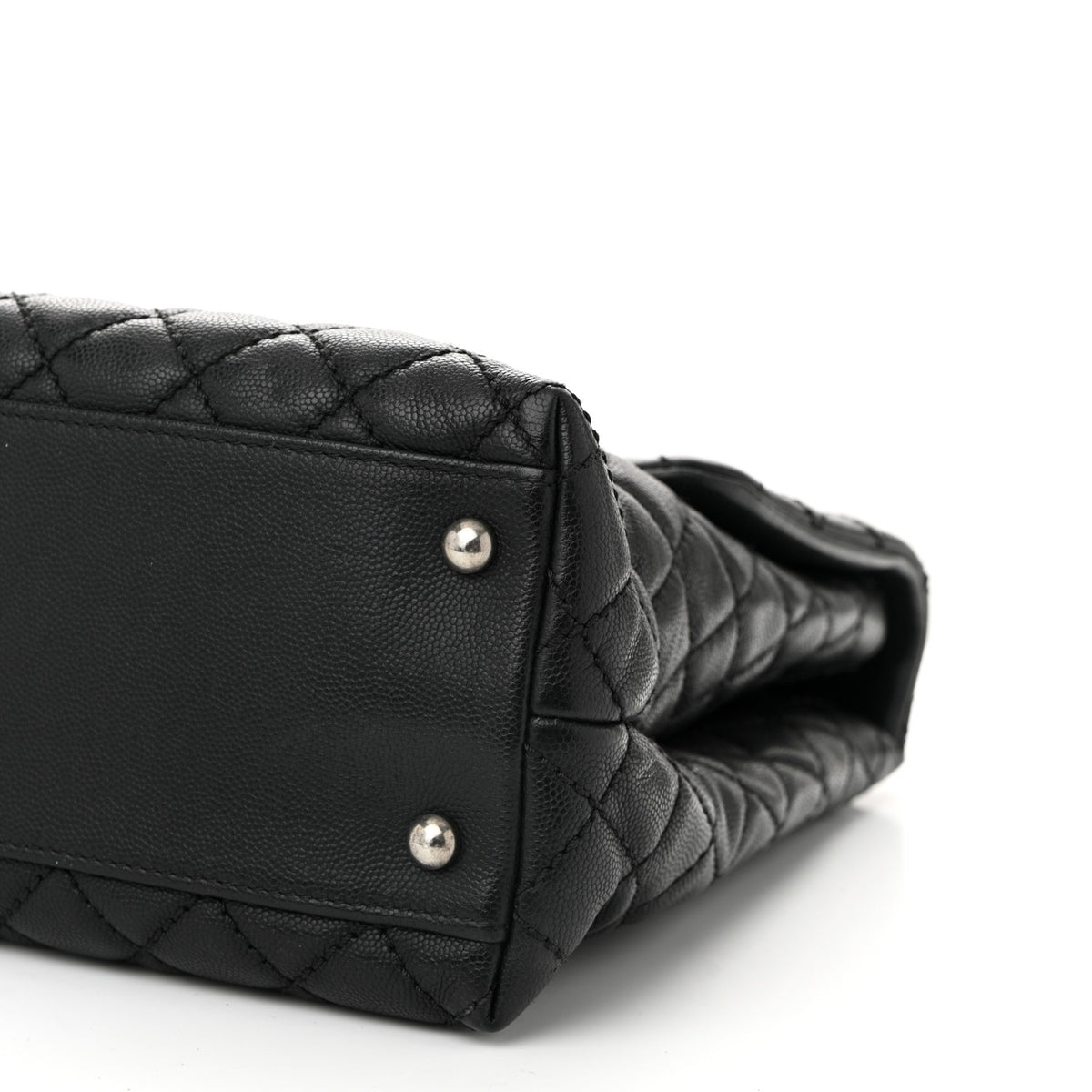 Chanel Caviar Lizard Quilted Large Coco Handle Flap Grey 10 of 10