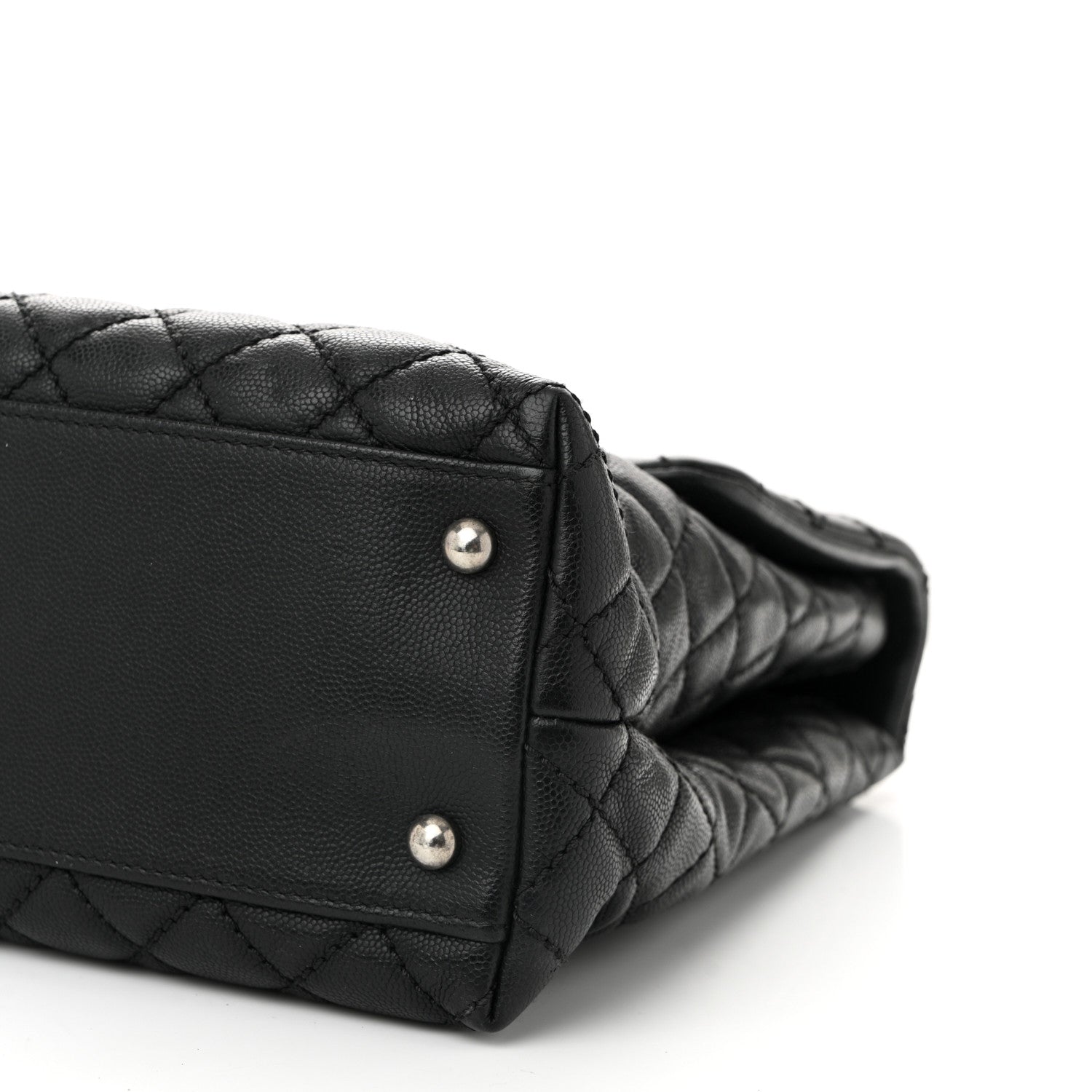 Chanel Caviar Lizard Quilted Large Coco Handle Flap Grey 10 of 10