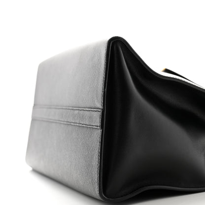 Prada Saffiano Cuir Calfskin Medium Monochrome Top Handle Tote Black 10 of 12