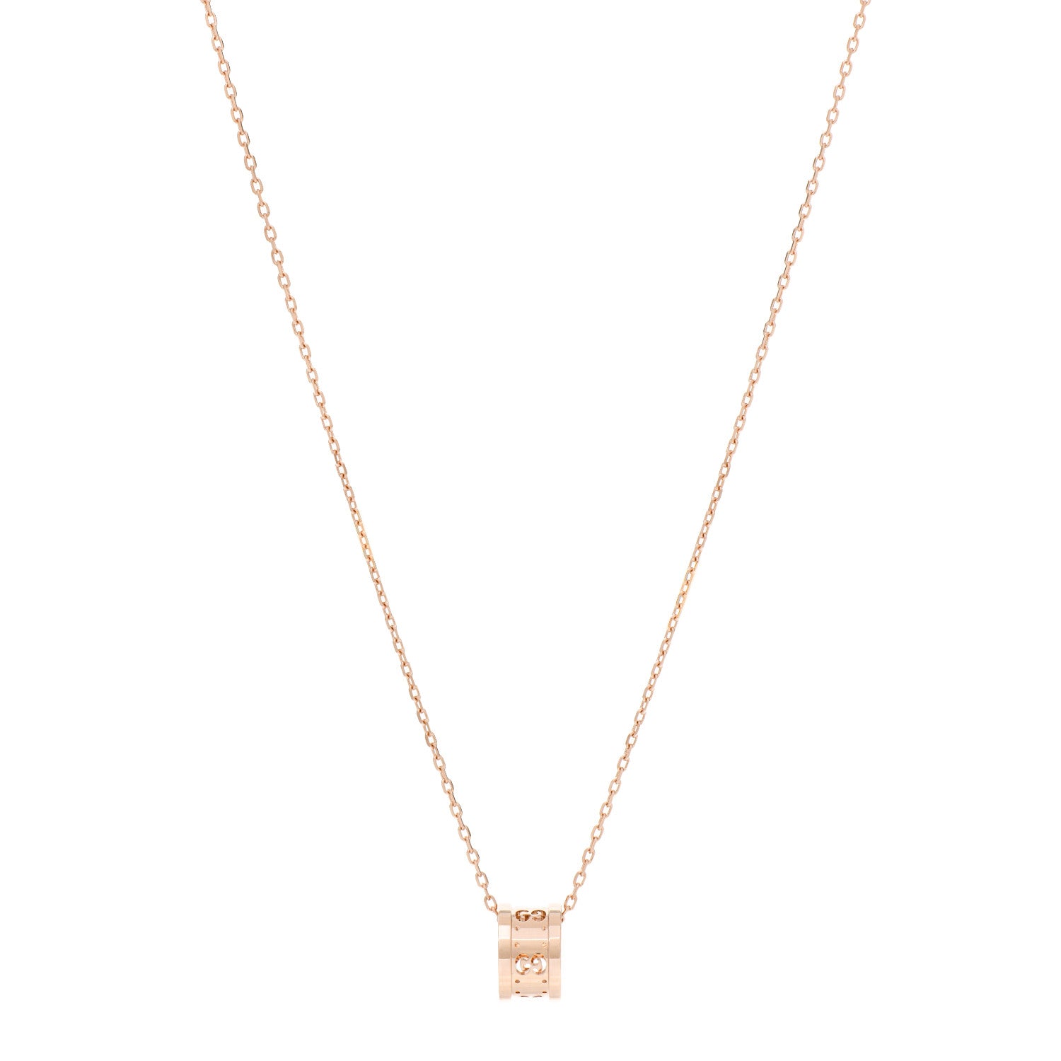 Gucci 18K Rose Gold Icon Twirl Necklace 1 of 6