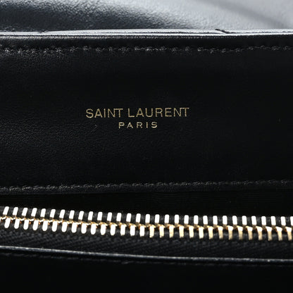 Saint Laurent Calfskin Y Quilted Monogram Medium Loulou Chain Satchel Black 7 of 9