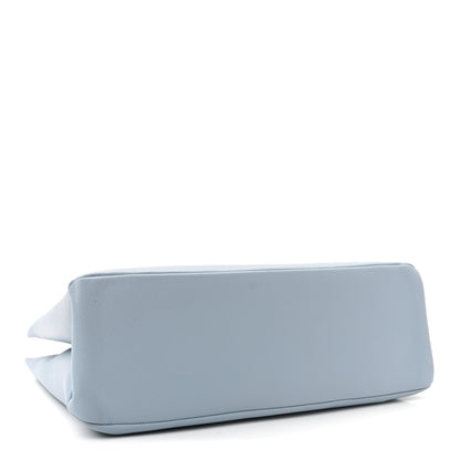 Versace Grained Calfskin Virtus V Tote Light Blue 4 of 9