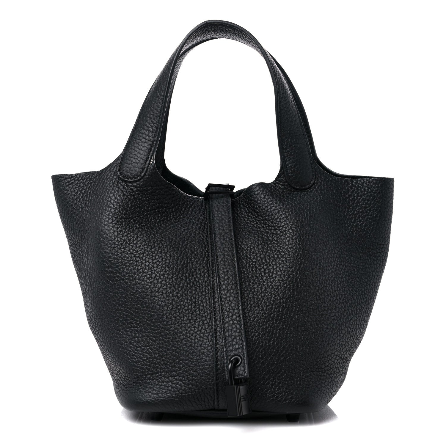 Hermes Taurillon Clemence Monochrome Picotin Lock 18 PM Black 1 of 12