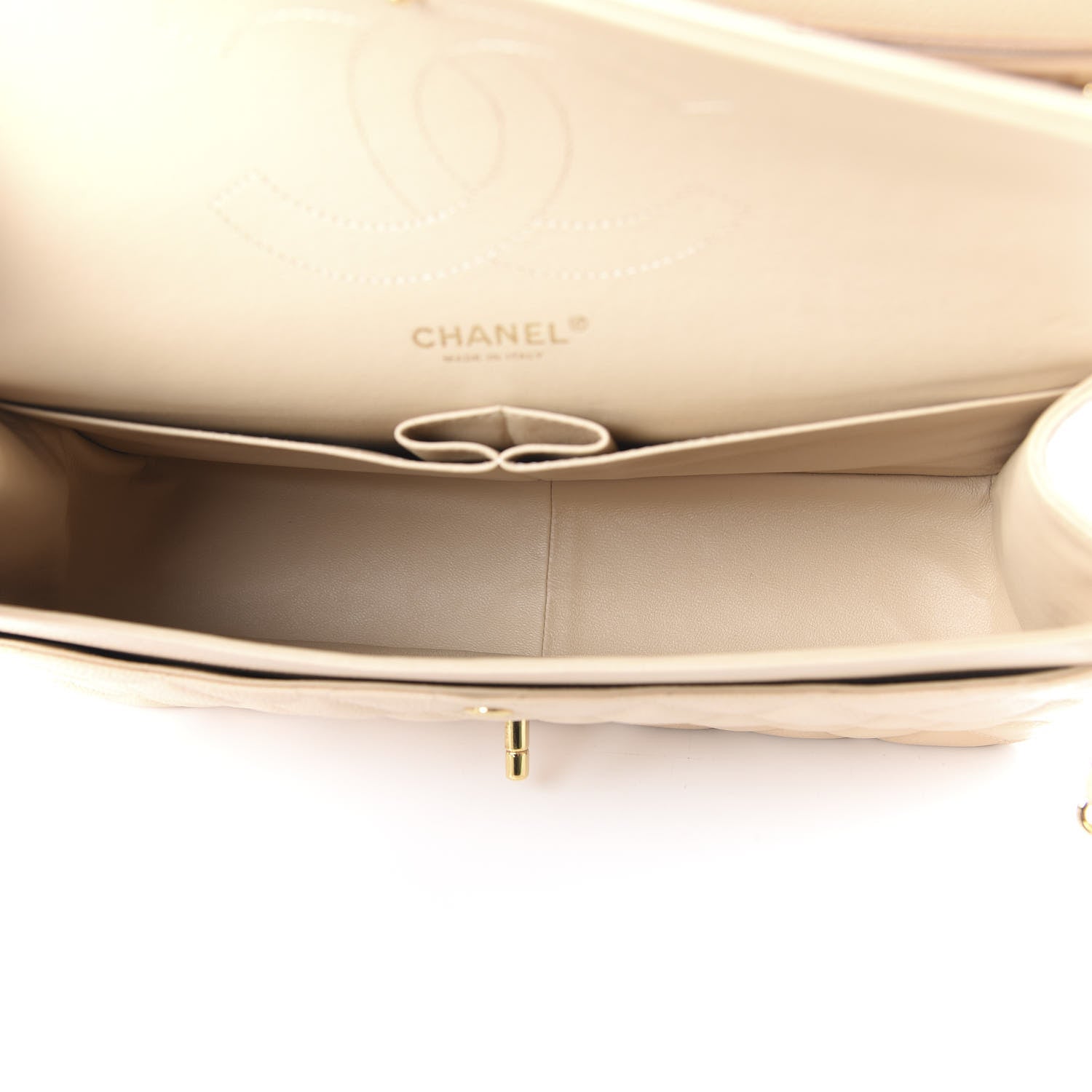 Chanel Caviar Quilted Jumbo Double Flap Beige Clair 5 of 12