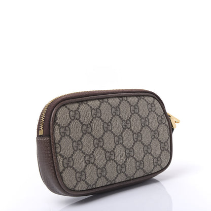 Gucci GG Supreme Monogram Ophidia Phone Case Wristlet Brown 2 of 9