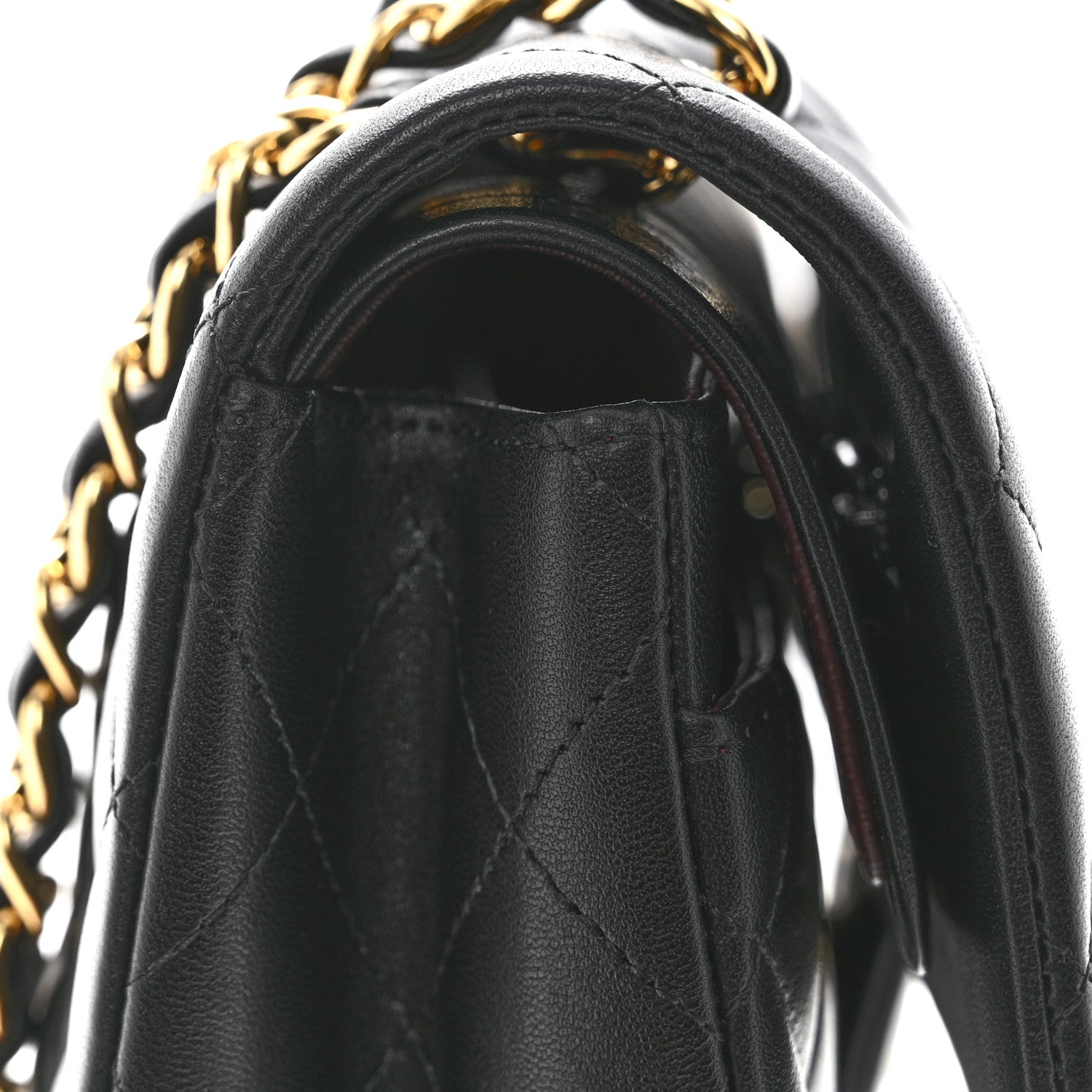 Chanel Lambskin Quilted Small Double Flap Black 12 of 14