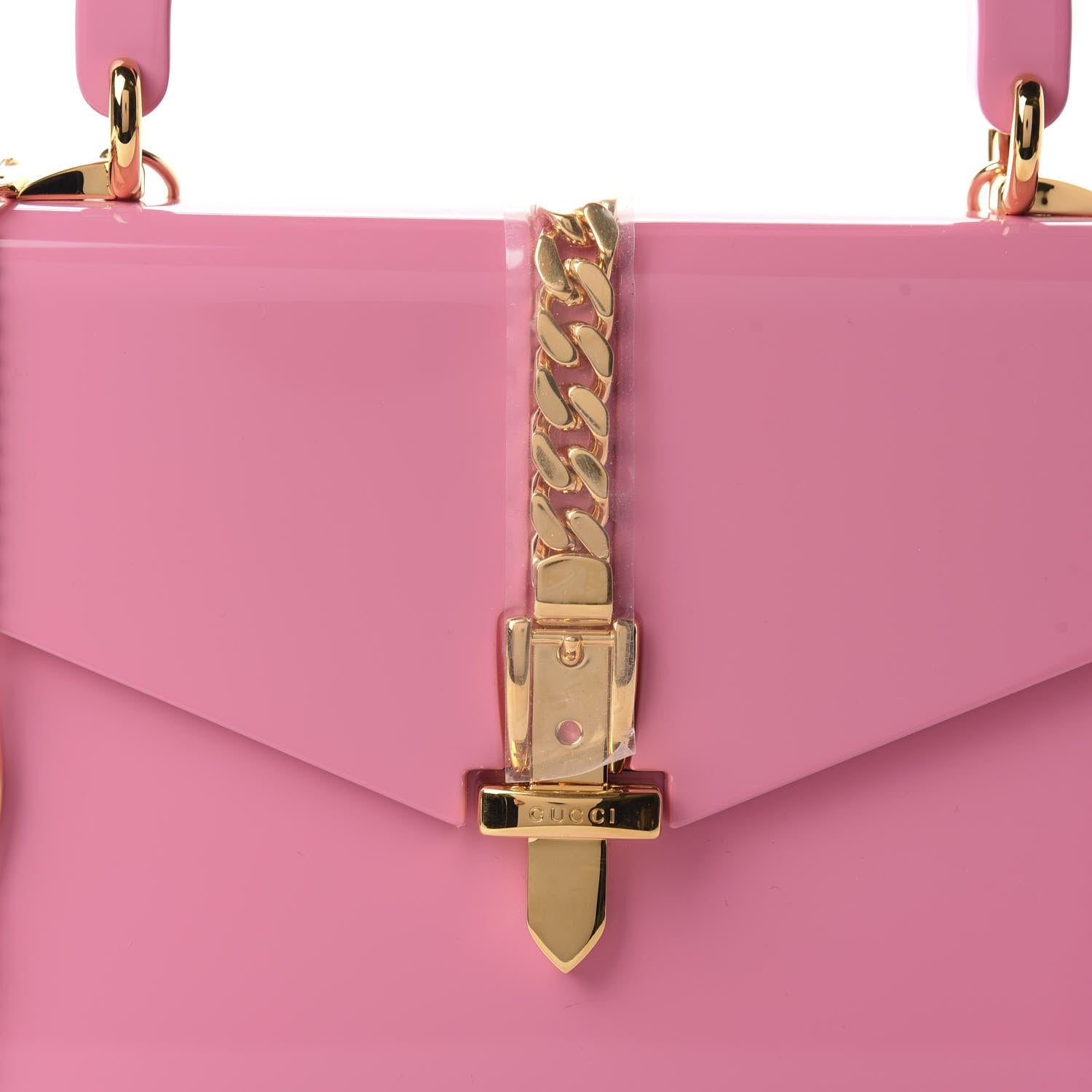 Gucci Plexiglass Mini Sylvie 1969 Top Handle Bag Pink 10 of 10