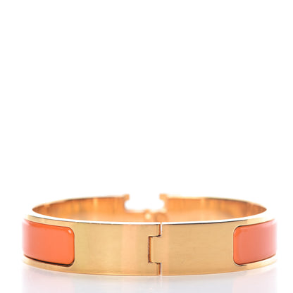 Hermes Enamel Narrow Clic Clac H Bracelet PM Orange 3 of 6